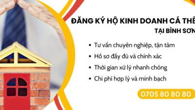 đăng ký hộ kinh doanh cá thể Bình Sơn