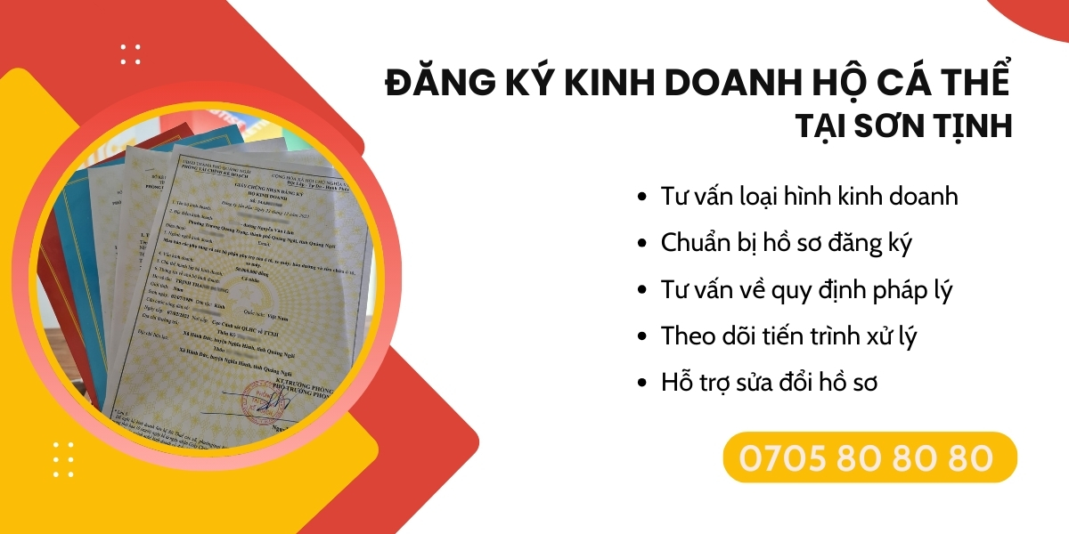 thành lập hộ kinh doanh cá thể Sơn Tịnh