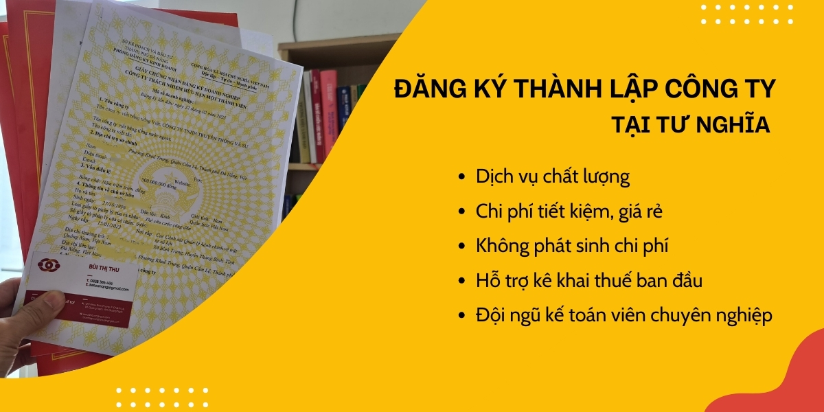 dịch vụ đăng ký công ty trọn gói Tư Nghĩa