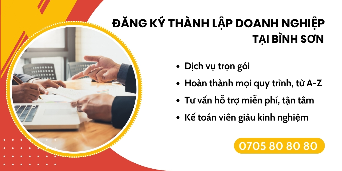 đăng ký thành lập doanh nghiệp tại Bình Sơn