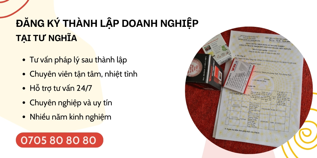 dịch vụ đăng ký thành lập doanh nghiệp Tư Nghĩa