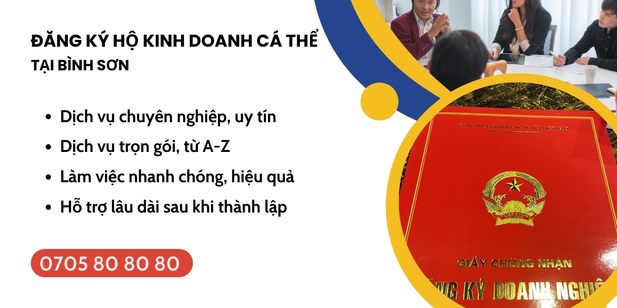 tư vấn thành lập hộ kinh doanh cá thể Bình Sơn