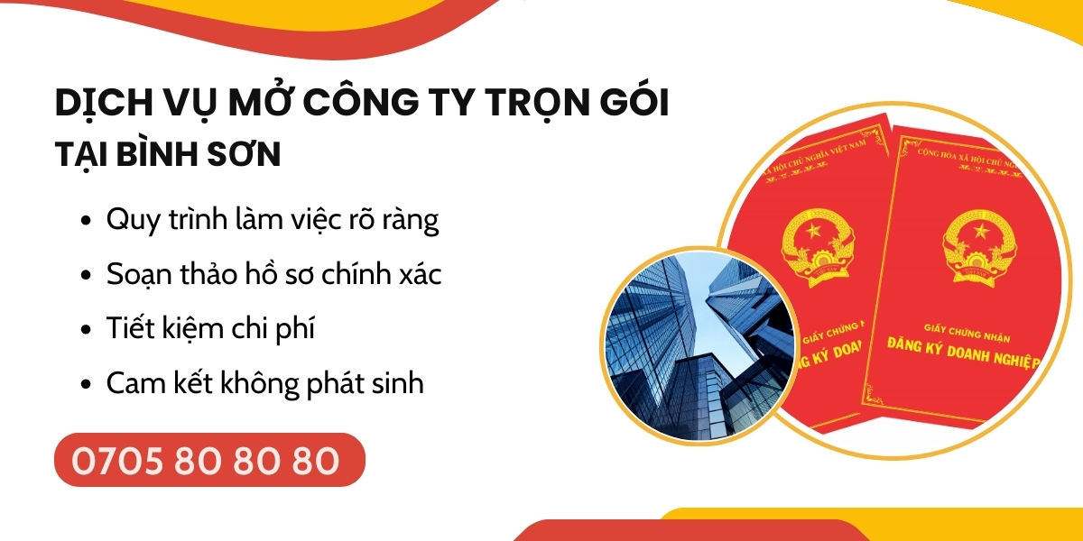 tư vấn mở công ty tại Bình Sơn