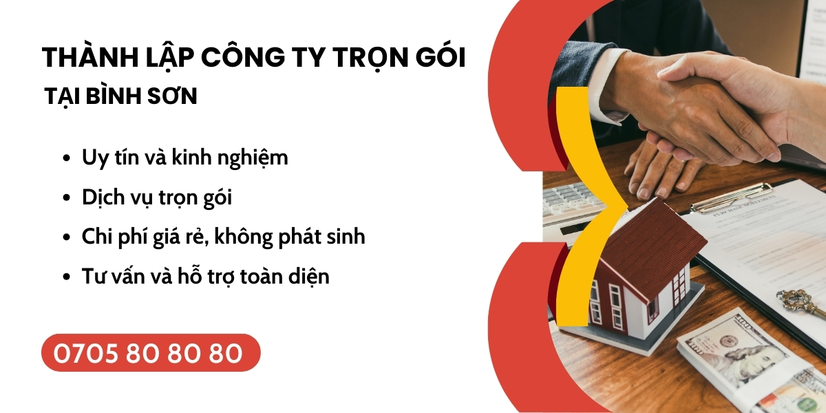 dịch vụ thành lập công ty trọn gói Bình Sơn