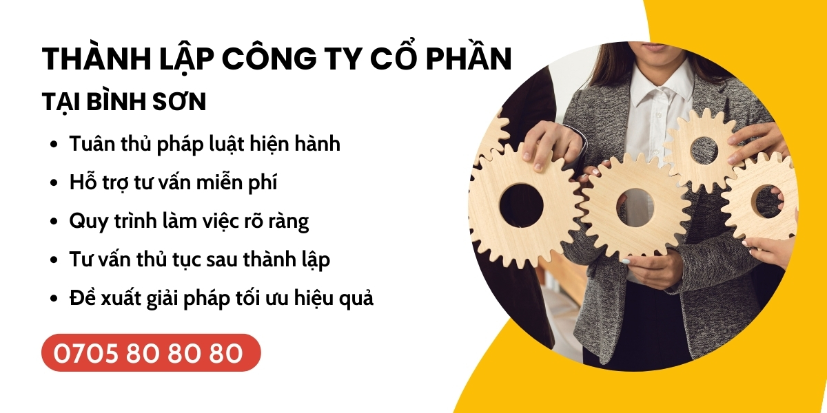 thành lập công ty cổ phần tại Bình Sơn