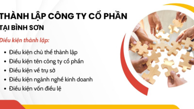 thành lập công ty cổ phần tại Bình Sơn