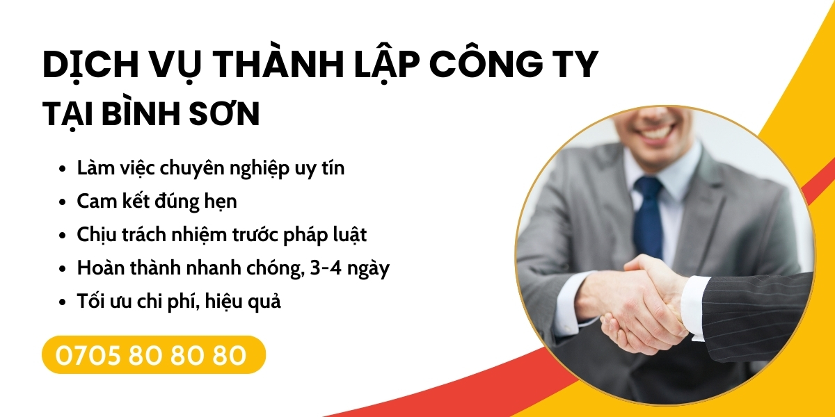 thành lập công ty tại Bình Sơn