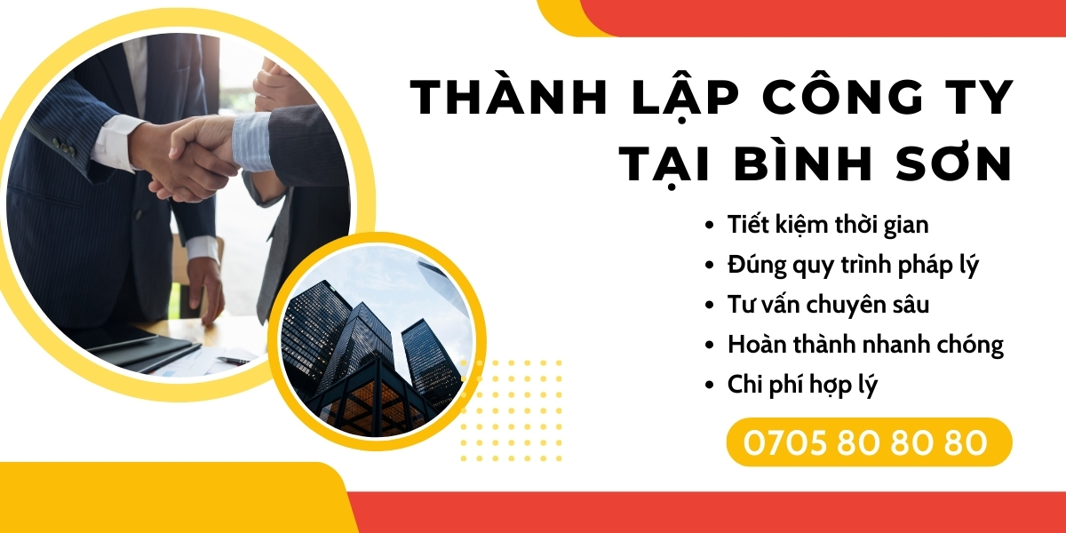 dịch vụ thành lập công ty tại Bình Sơn