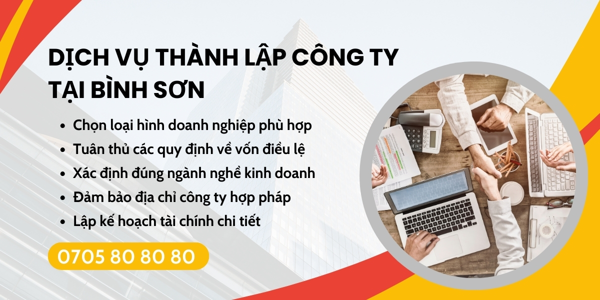 dịch vụ thành lập công ty Bình Sơn