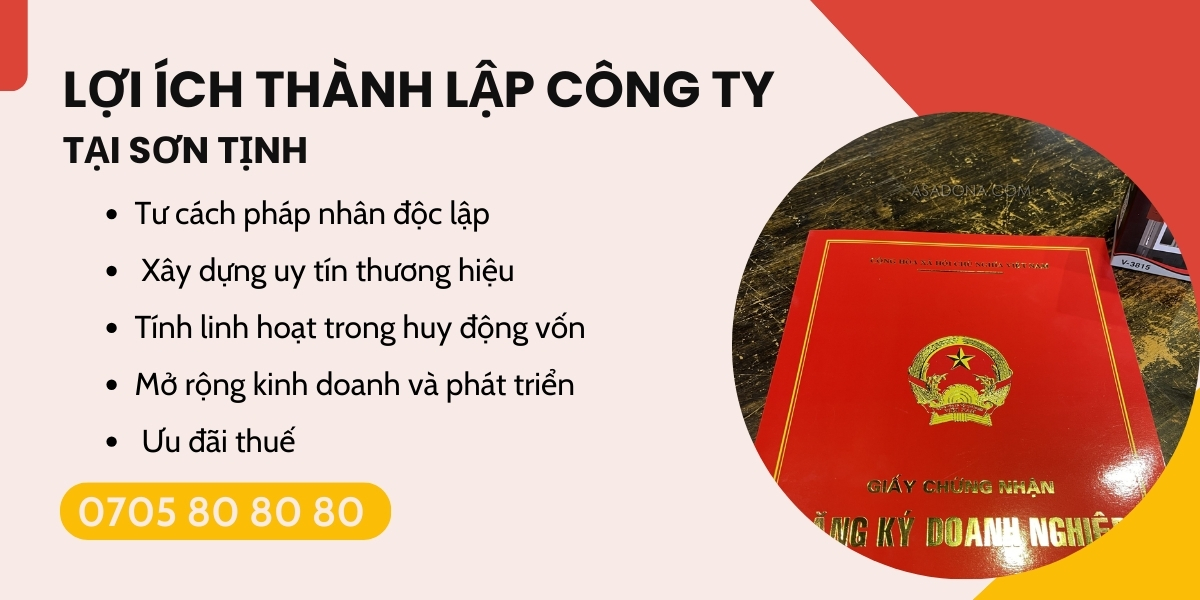 dịch vụ thành lập công ty tại Sơn Tịnh