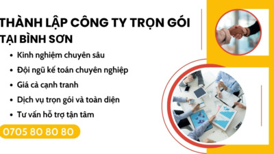 thành lập công ty trọn gói tại Bình Sơn