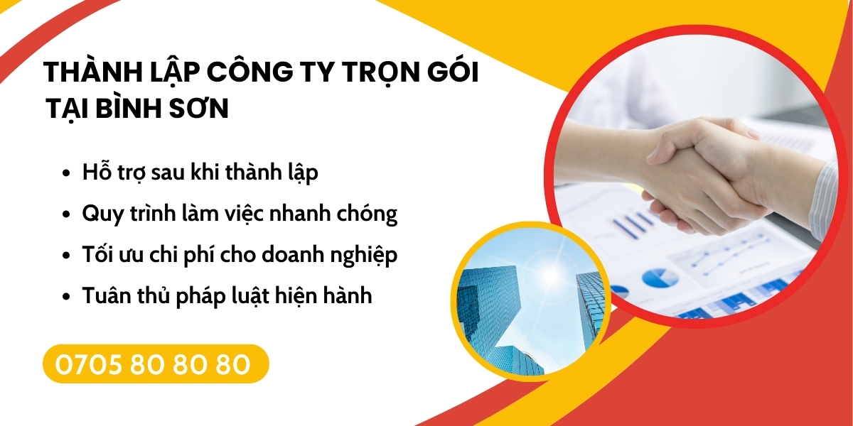 thành lập công ty giá rẻ tại Bình Sơn 