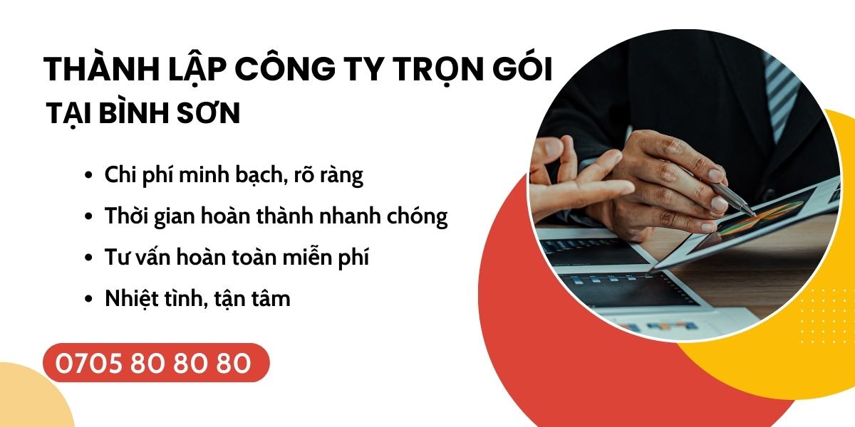 dịch vụ mở công ty trọn gói tại Bình Sơn