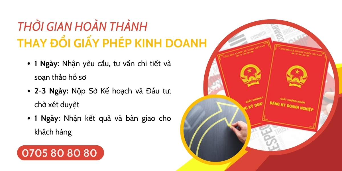 dịch vụ thay đổi giấy phép đăng ký kinh doanh