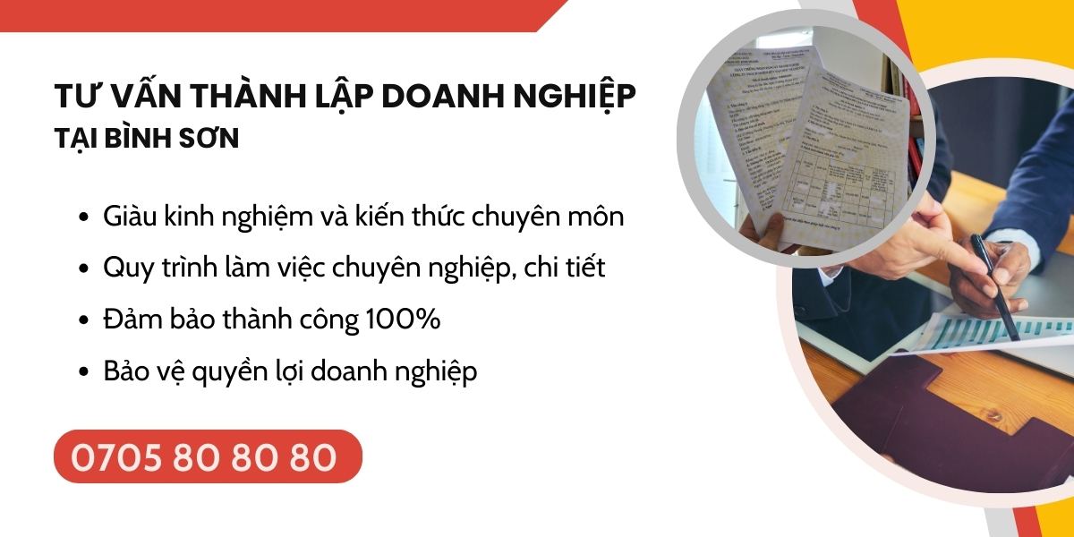 dịch vụ tư vấn thành lập doanh nghiệp Bình Sơn