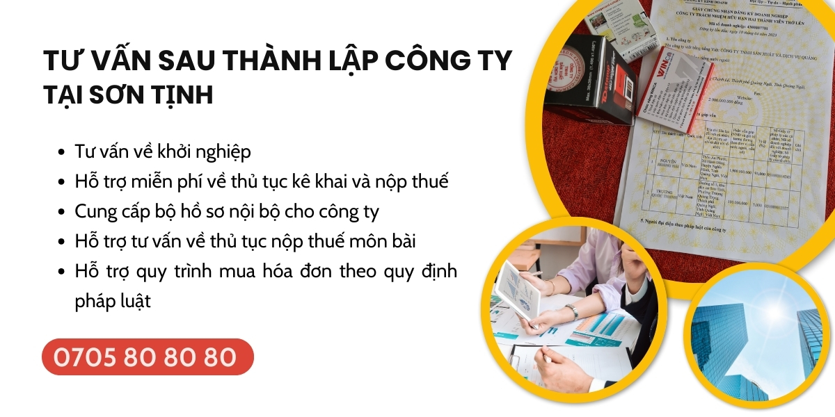 tư vấn thủ tục thành lập doanh nghiệp Sơn Tịnh