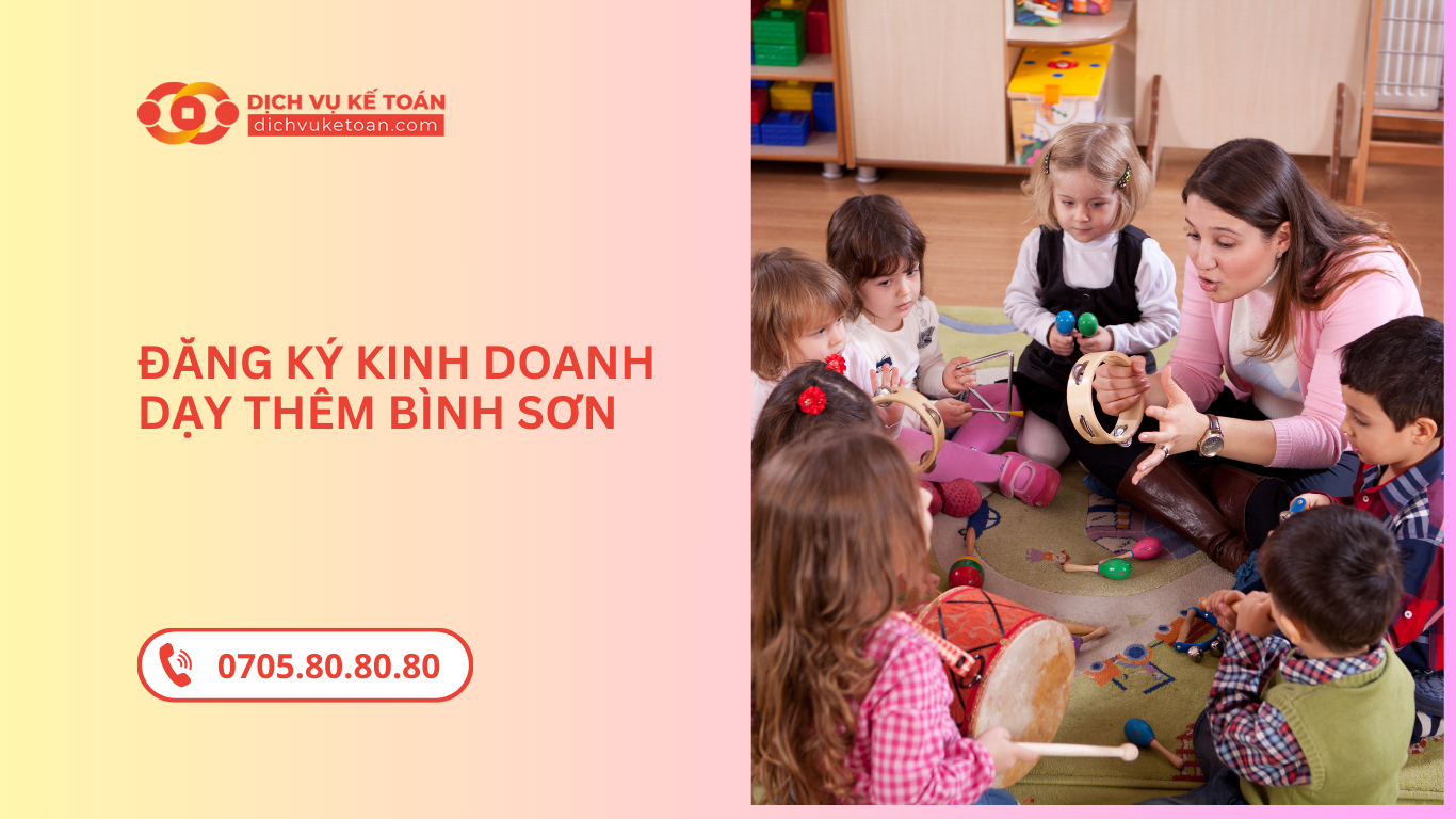 Đăng ký kinh doanh dạy thêm bình sơn