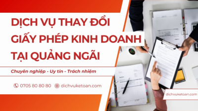 Thay đổi giấy phép kinh doanh tại Quảng Ngãi